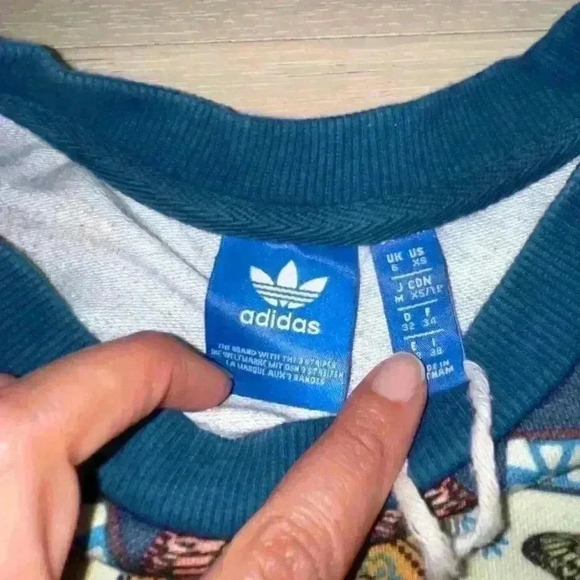 WOMENS Adidas x Farm Rio Borbomix Crew Neck Sweatshirt | XS extra small - Picture 9 of 14